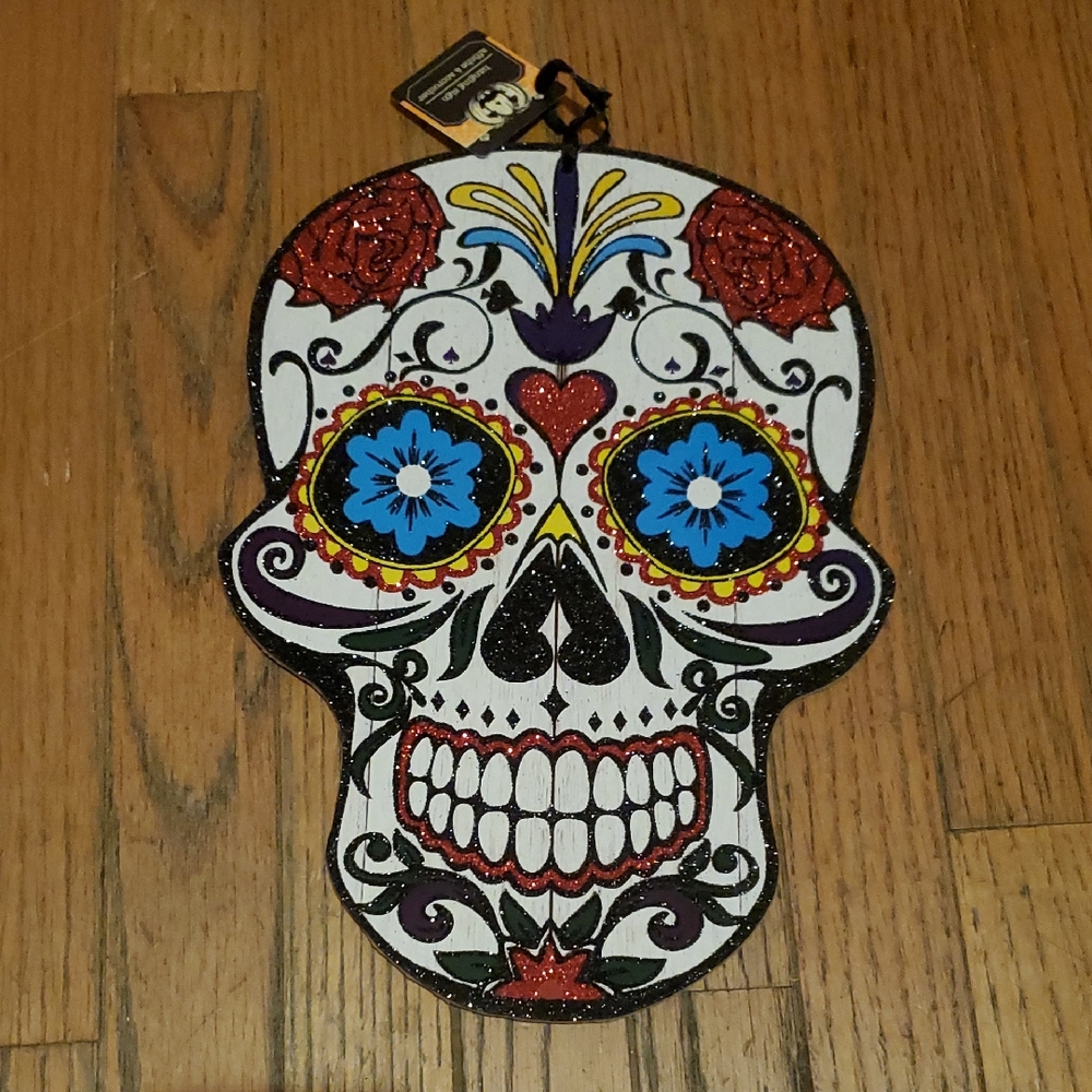 DIA de LOS MUERTOS Colorful Sugar Skull Wall Decor